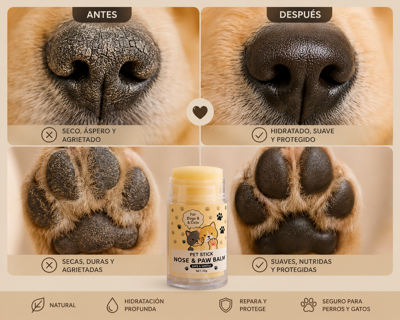 Bálsamo Reparador para Patas y Nariz