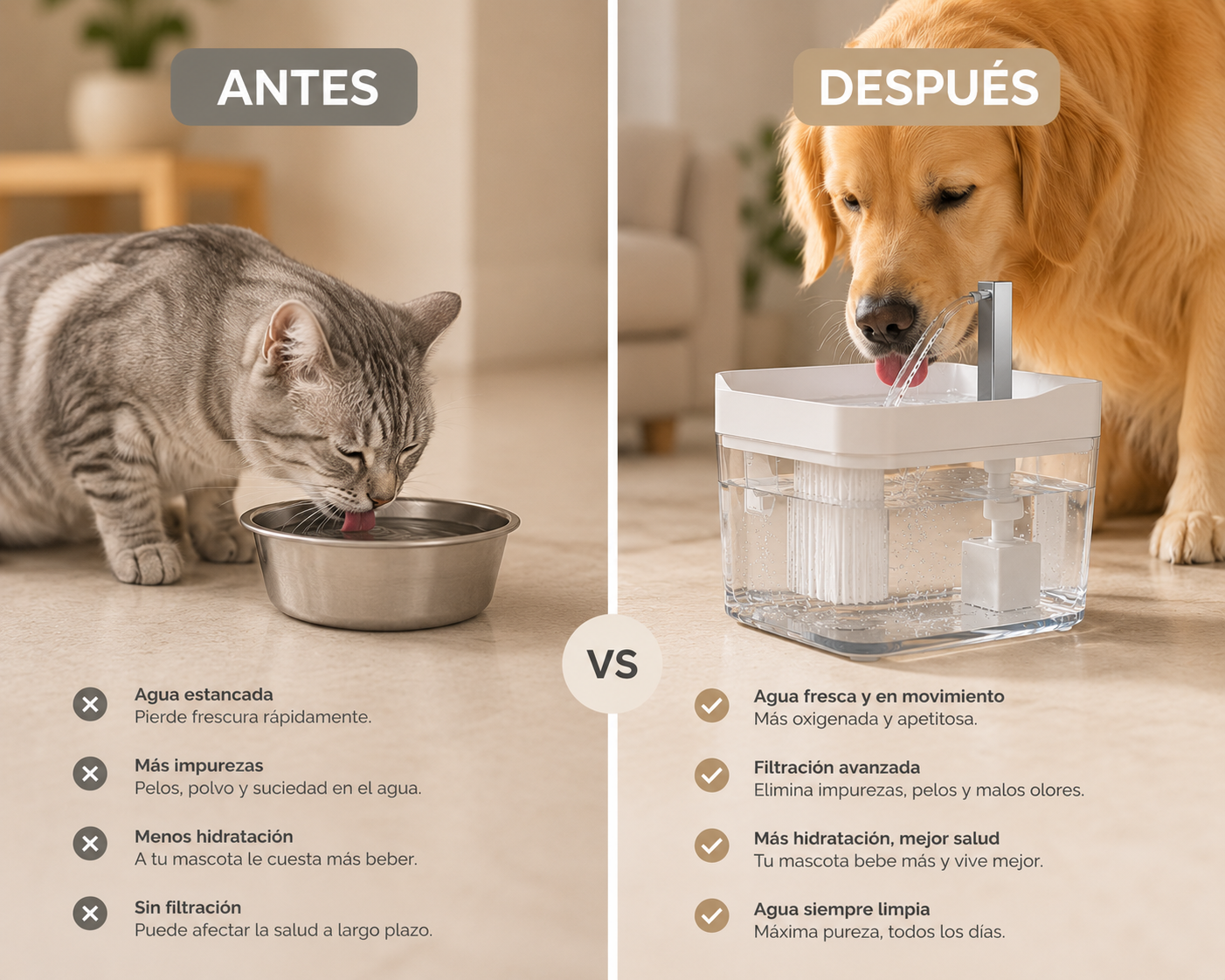 Fuente de Agua Premium para Mascotas