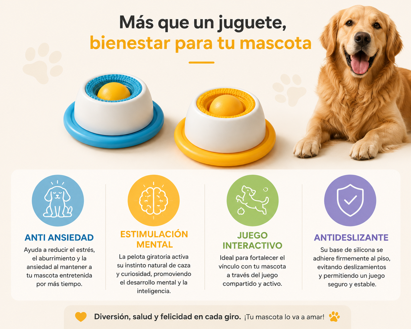 Juguete anti ansiedad para mascotas