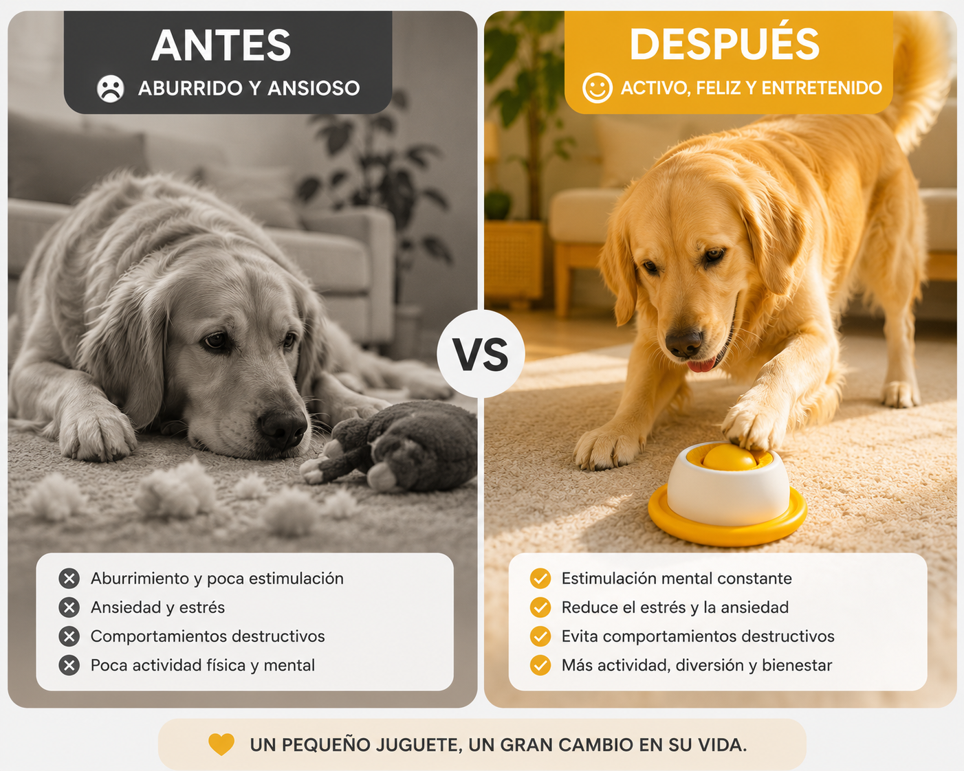 Juguete anti ansiedad para mascotas