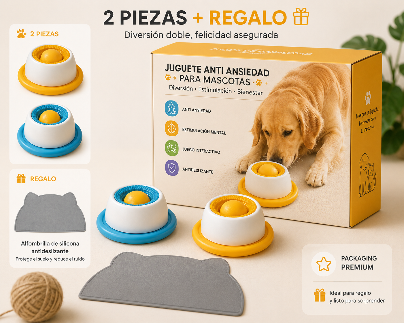 Juguete anti ansiedad para mascotas