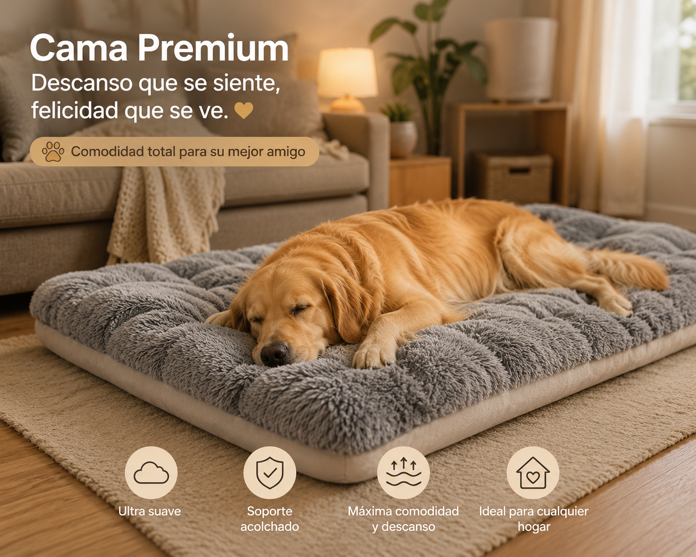 Cama Premium Antiestrés para Perros