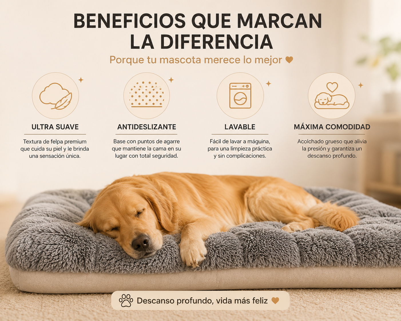 Cama Premium Antiestrés para Perros