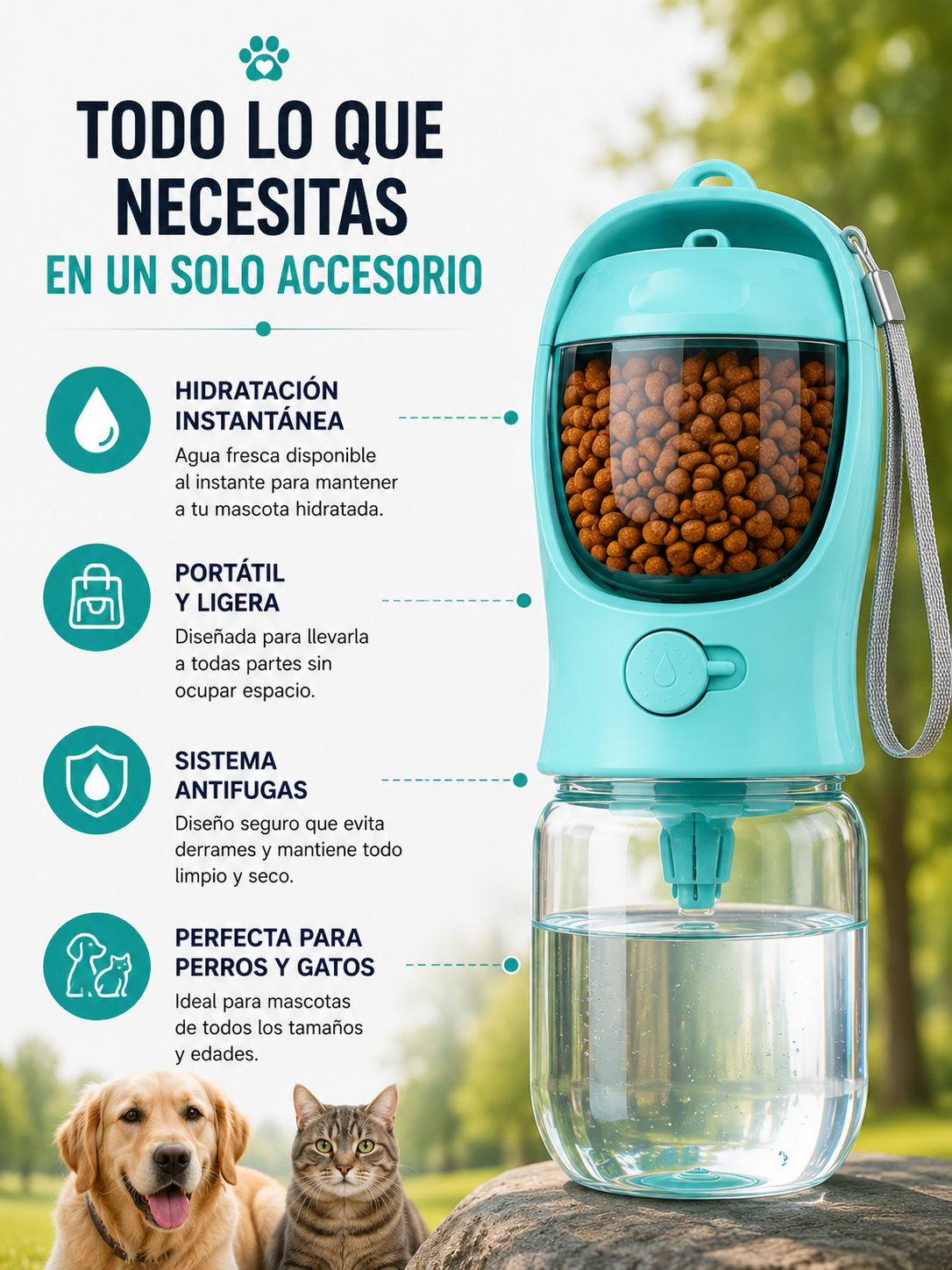 Botella Portatil para Masotas