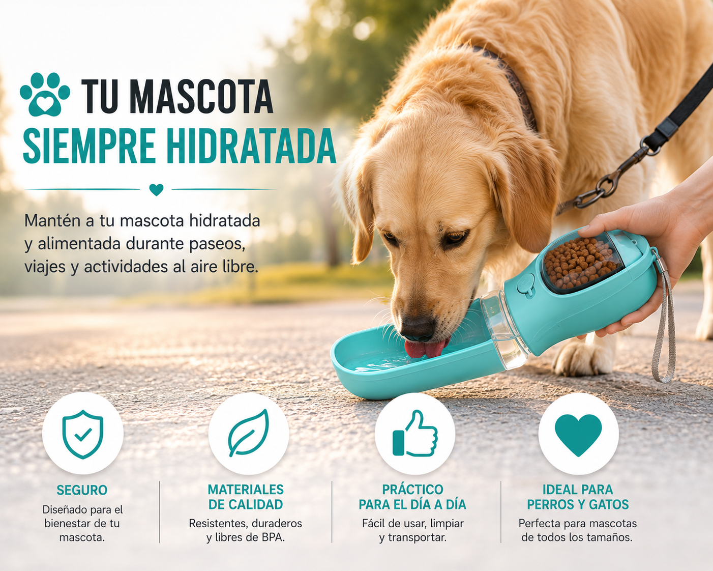 Botella Portatil para Masotas